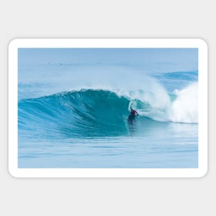 Bodyboarder surfing ocean wave Sticker